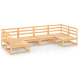 6 Piece Garden Lounge Set Solid Wood Pine