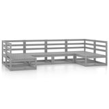 6 Piece Garden Lounge Set Solid Pinewood