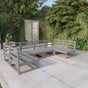 6 Piece Garden Lounge Set Solid Wood Pine
