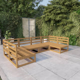 6 Piece Garden Lounge Set Solid Pinewood