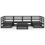 7 Piece Garden Lounge Set Solid Wood Pine