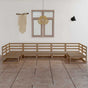 7 Piece Garden Lounge Set Solid Wood Pine