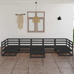 8 Piece Garden Lounge Set Solid Wood Pine