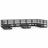11 Piece Garden Lounge Set Solid Wood Pine