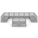 12 Piece Garden Lounge Set Solid Pinewood