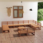 13 Piece Garden Lounge Set Solid Wood Pine