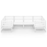 6 Piece Garden Lounge Set Solid Pinewood - Side View