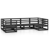 6 Piece Garden Lounge Set Solid Pinewood