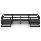 6 Piece Garden Lounge Set Solid Pinewood