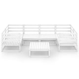 7 Piece Garden Lounge Set Solid Pinewood - Side View