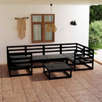 7 Piece Garden Lounge Set Solid Wood Pine