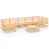 8 Piece Garden Lounge Set Solid Pinewood