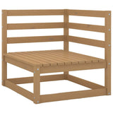 10 Piece Garden Lounge Set Solid Wood Pine - Top-Down View