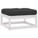 Garden Footstools with Cushions 2 pcs Solid Pinewood