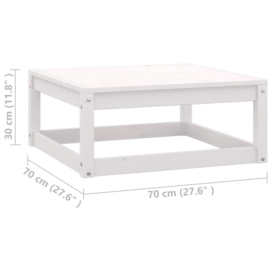 Garden Footstools with Cushions 2 pcs Solid Pinewood