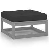 3 Piece Garden Lounge Set with Cushions Solid Pinewood - Side View