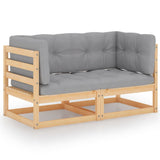 3 Piece Garden Lounge Set with Cushions Solid Pinewood - Top-Down View