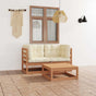 3 Piece Garden Lounge Set with Cushions Solid Wood Pine