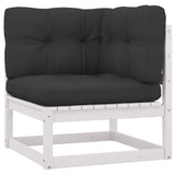8 Piece Garden Lounge Set with Cushions Solid Pinewood - Side View