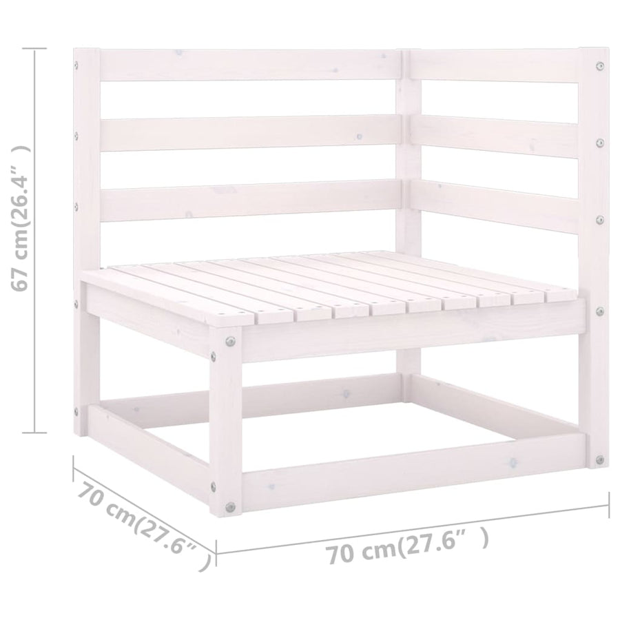 8 Piece Garden Lounge Set with Cushions Solid Wood Pine