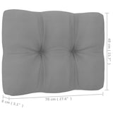 3-Seater Sofa with Cushions Solid Pinewood - Low Angle