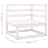 3-Seater Garden Sofa with Cushions Solid Pinewood - Close-Up Angle