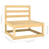 4 Piece Garden Lounge Set with Cushions Solid Pinewood - Extra Image