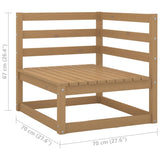 4 Piece Garden Lounge Set with Cushions Solid Pinewood - Low Angle