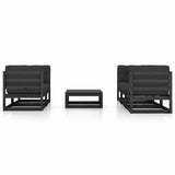 6 Piece Garden Lounge Set with Cushions Solid Wood Pine