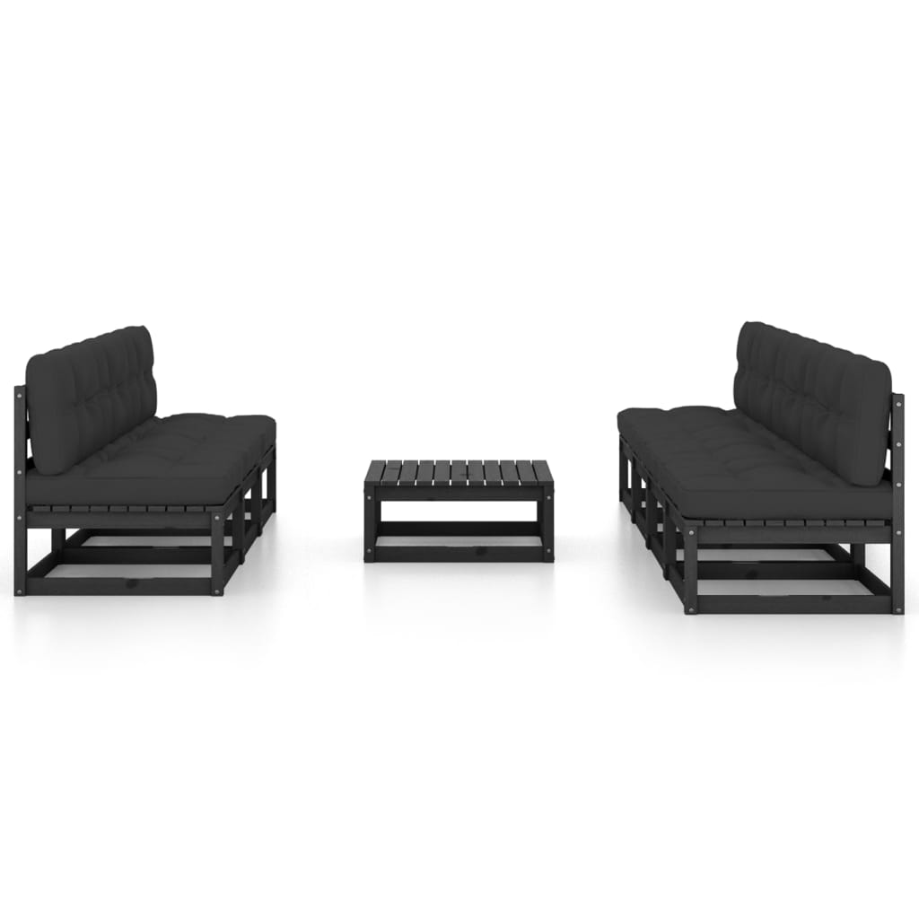 8 Piece Garden Lounge Set with Cushions Solid Pinewood