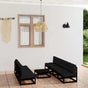 8 Piece Garden Lounge Set with Cushions Solid Wood Pine