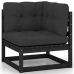 6 Piece Garden Lounge Set with Cushions Solid Wood Pine