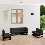 7 Piece Garden Lounge Set with Cushions Solid Pinewood