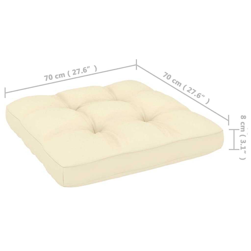 7 Piece Garden Lounge Set with Cushions Solid Wood Pine