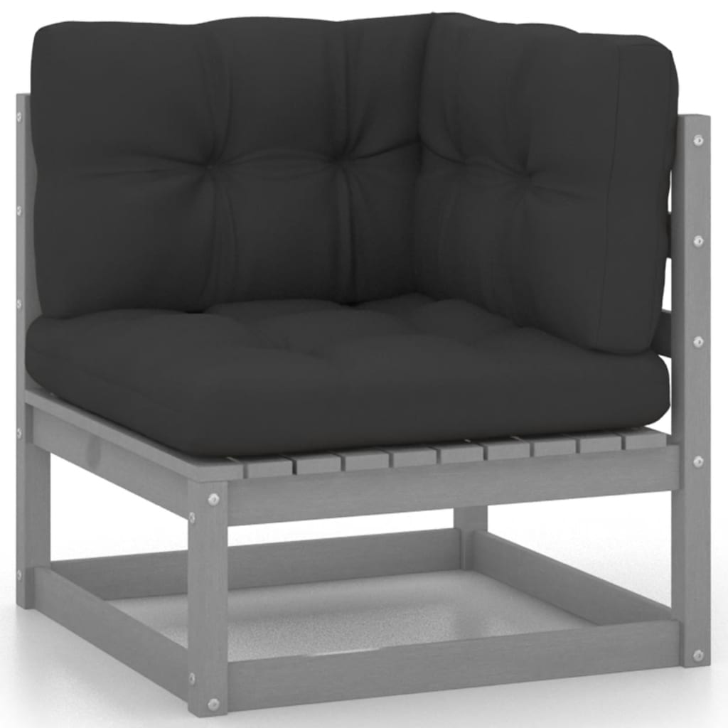 7 Piece Garden Lounge Set with Cushions Solid Pinewood
