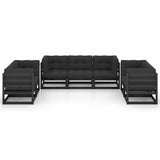 7 Piece Garden Lounge Set with Cushions Solid Wood Pine