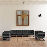 8 Piece Garden Lounge Set with Cushions Solid Pinewood