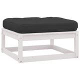 3 Piece Garden Lounge Set with Cushions Solid Pinewood - Rear View