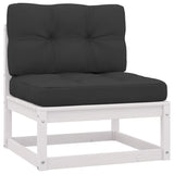 5 Piece Garden Lounge Set with Cushions Solid Pinewood - 45-Degree Angle
