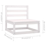 5 Piece Garden Lounge Set with Cushions Solid Pinewood - Extra Image
