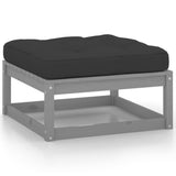 5 Piece Garden Lounge Set with Cushions Solid Pinewood - Rear View