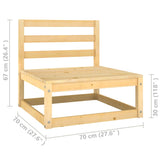 5 Piece Garden Lounge Set with Cushions Solid Pinewood - Extra Image