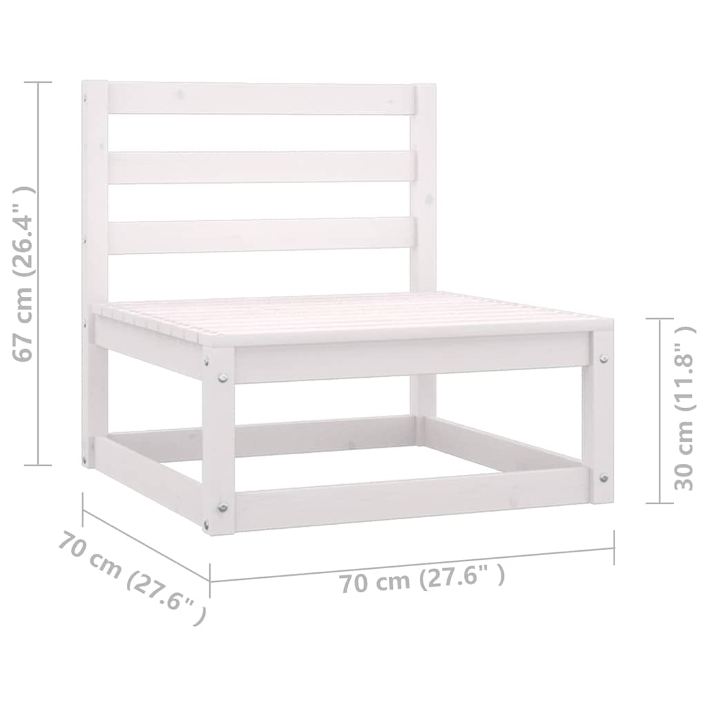 5 Piece Garden Lounge Set with Cushions Solid Wood Pine