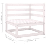 4 Piece Garden Lounge Set with Cushions Solid Pinewood - Low Angle