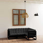4 Piece Garden Lounge Set with Cushions Solid Wood Pine