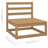 5 Piece Garden Lounge Set with Cushions Solid Pinewood - Extra Image