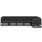 6 Piece Garden Lounge Set with Cushions Solid Wood Pine