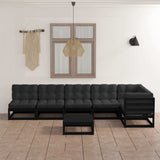 7 Piece Garden Lounge Set with Cushions Solid Wood Pine