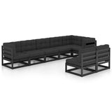 8 Piece Garden Lounge Set with Cushions Solid Pinewood