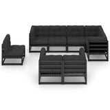 8 Piece Garden Lounge Set with Cushions Solid Pinewood